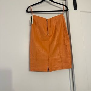 Orange Leather skirt for women/junior!!